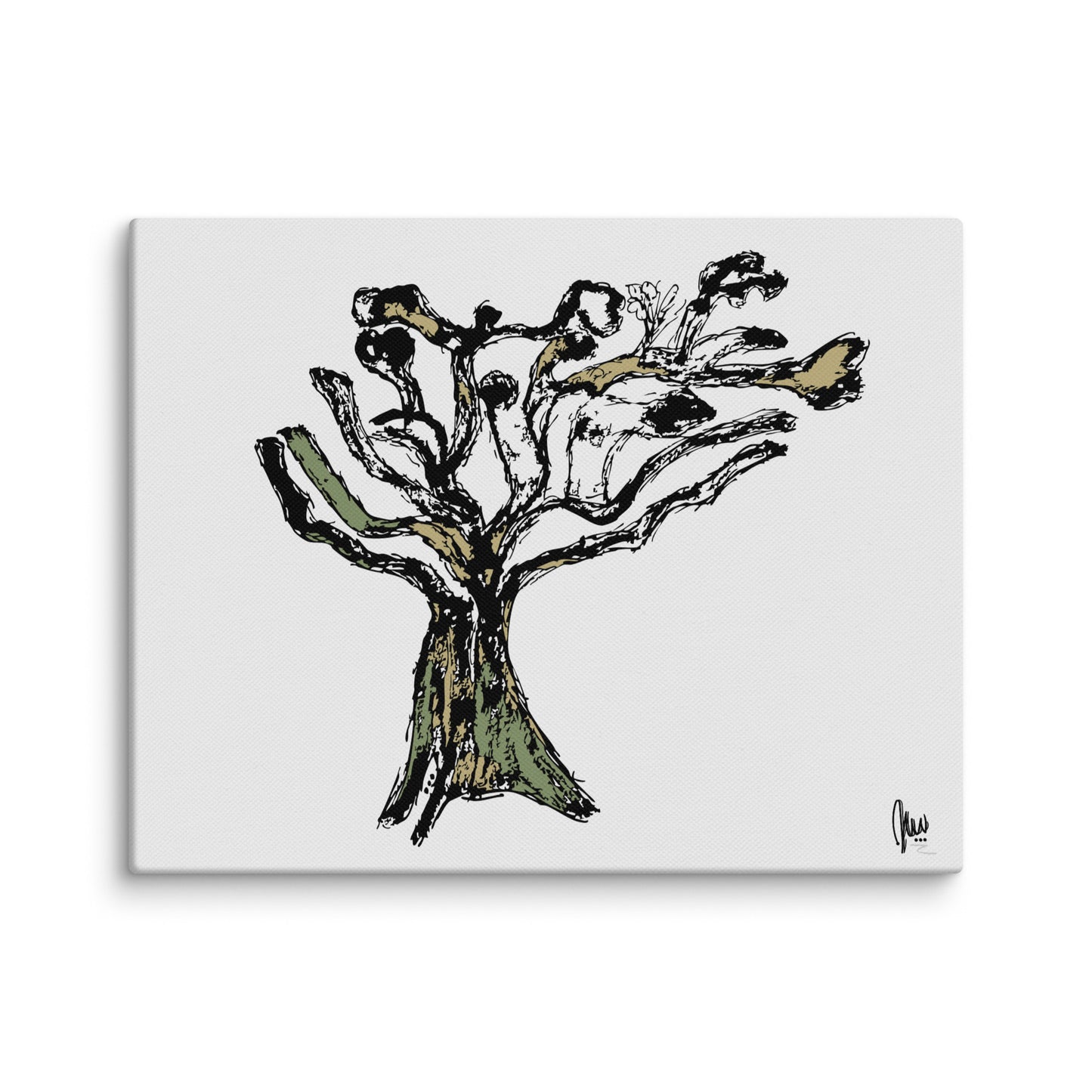 Abstract tree drawing on a white background