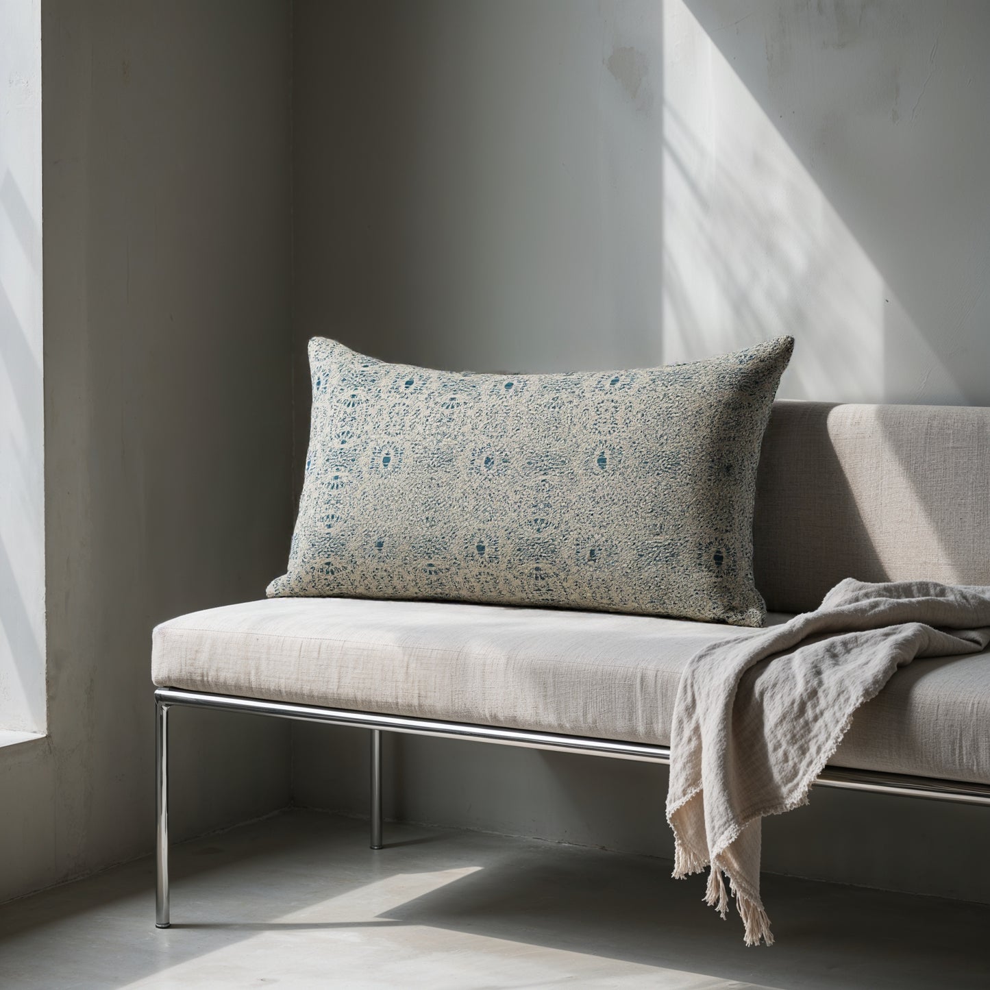 Blue Lace - Lumbar Art Cushion