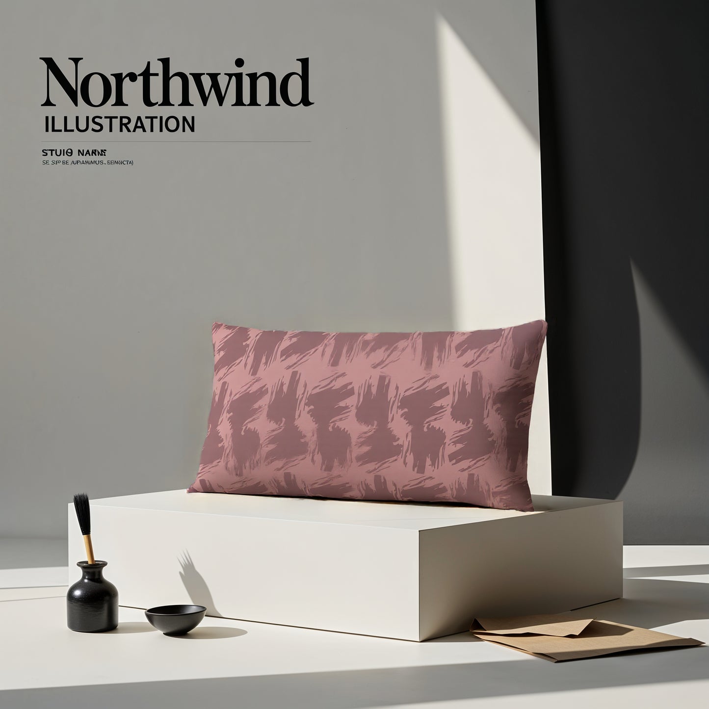Dusttone Refrain - Lumbar Art Cushion
