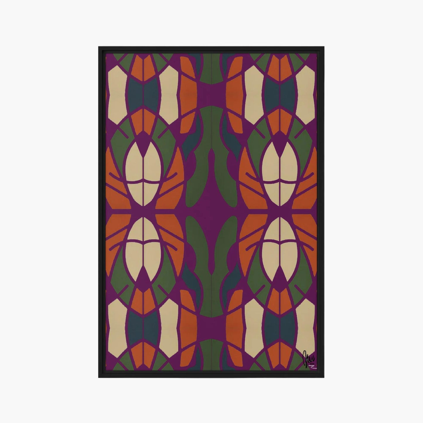 Geometric patterned Wall Art with colorful design on a white background - by northwind Illustrations
