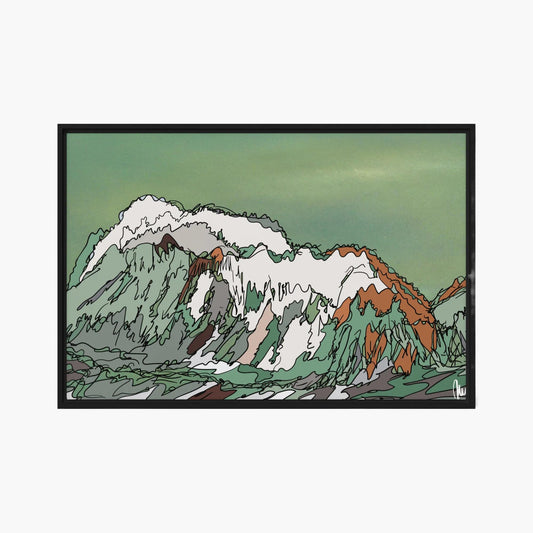 BC Mountain Hand Drawn - Northwind Illustration 