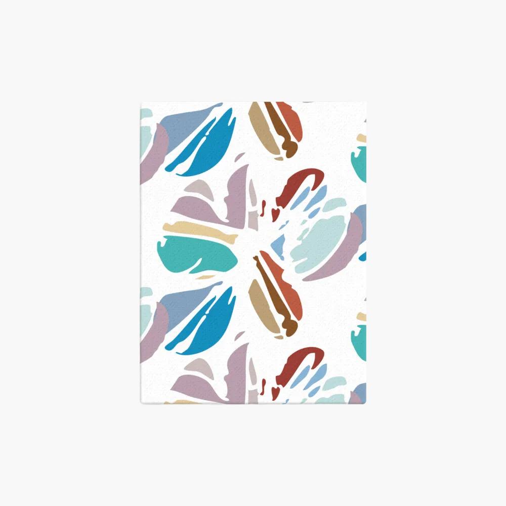 Wall Art with colorful abstract leaf pattern on a white background