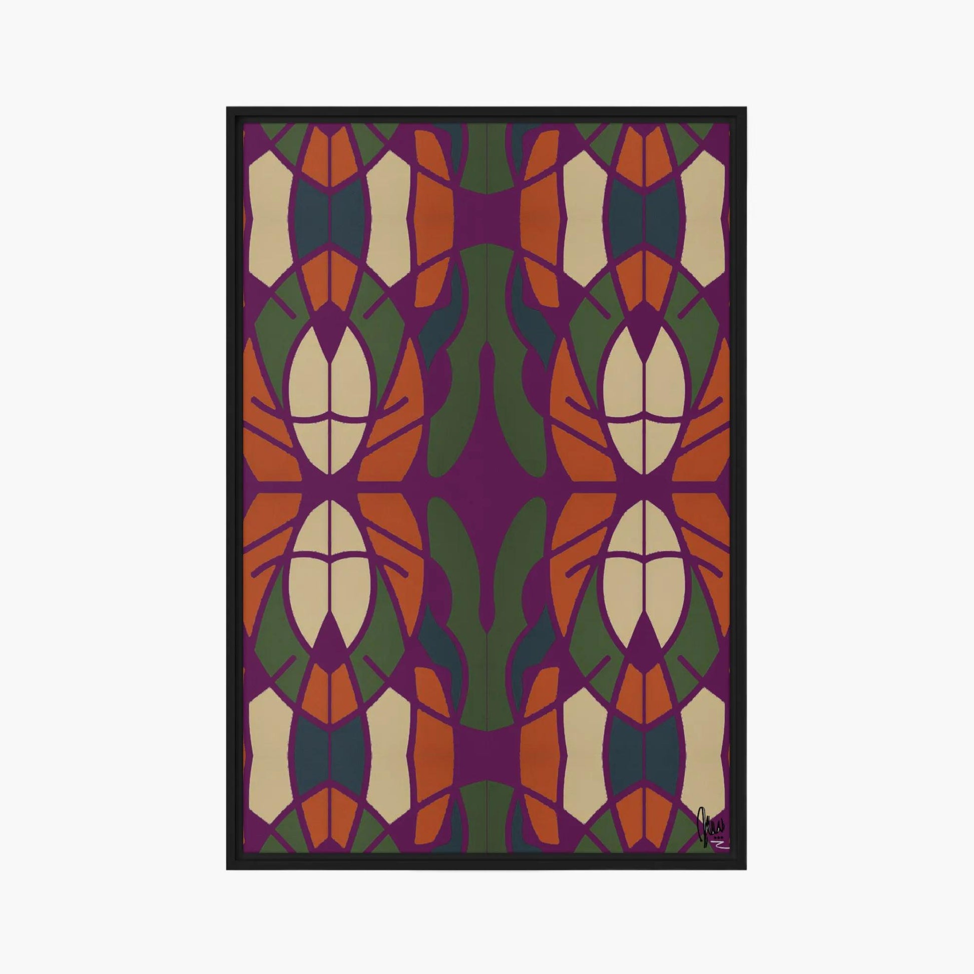 Geometric patterned Wall Art with colorful design on a white background - by northwind Illustrations