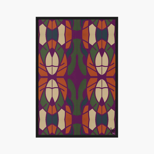 Geometric patterned Wall Art with colorful design on a white background - by northwind Illustrations